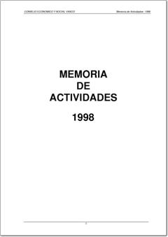 Memoria de actividades 1998 (pdf).