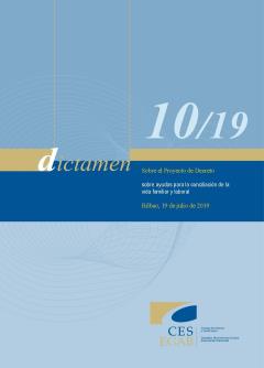 Dictamen 10/19 sobre el Proyecto de Decreto sobre ayudas para la conciliación de la vida familiar y laboral