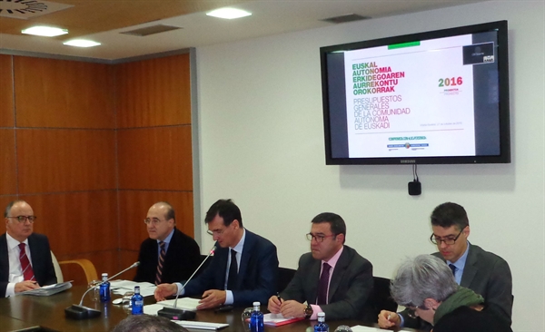 El Gobierno Vasco presenta los Presupuestos Generales para 2016 ante el Pleno del CES