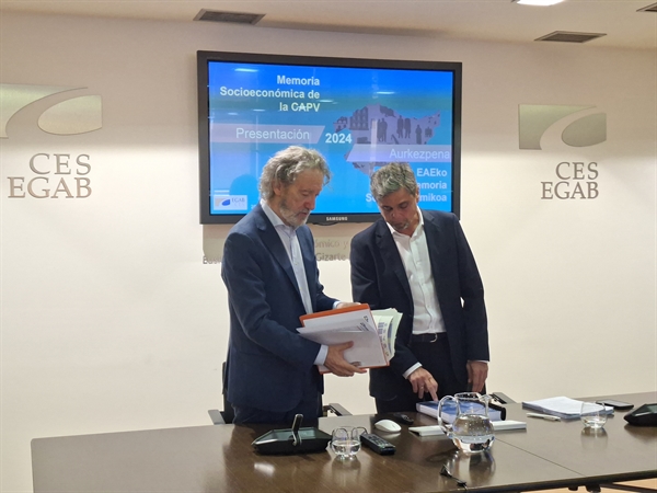 El CES Vasco ha presentado esta mañana la Memoria Socioeconómica correspondiente al año 2024