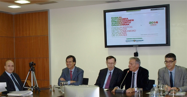 El Consejero de Hacienda y Finanzas del Gobierno Vasco presenta el proyecto de presupuestos generales para 2014 ante el pleno del CES