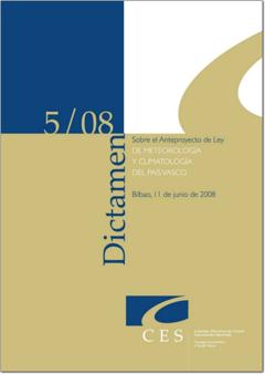 Dictamen 5/2008 sobre el Anteproyecto de Ley de Meteorología y Climatología del País Vasco
