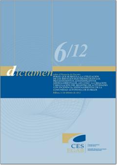 Dictamen 6/12 sobre el Proyecto de Decreto por el que se regula la utilización de los servicios electrónicos en los procedimientos administrativos medioambientales, así como la creación y regulación