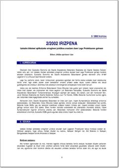 2002. Urtea. 4/02 izatezko bikoteei aplikatzeko erregimen juridikoa arautzen duen Lege Proiektuaren gainean (pdf).