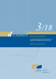 Dictamen 3/18 sobre el Proyecto de Decreto de centros residenciales para personas mayores en el ámbito de la Comunidad Autónoma del País Vasco