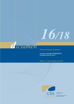 Dictamen 16/18 sobre el Proyecto de Decreto por el que se aprueba el Reglamento de Fundaciones del País Vasco