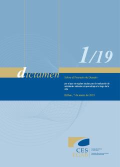 Dictamen 1/19 sobre el Proyecto de Decreto por el que se regulan ayudas para la realización de actividades referidas al aprendizaje a lo largo de la vida