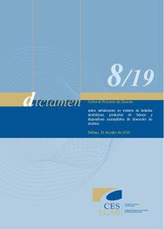 DICTAMEN 8/19 sobre el Proyecto de Decreto sobre señalización en materia de bebidas alcohólicas, productos de tabaco y dispositivos susceptibles de liberación de nicotina