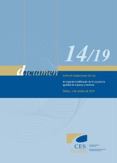 Dictamen 14/19 sobre el Anteproyecto de Ley de segunda modificación de la Ley para la igualdad de mujeres y hombres