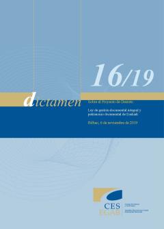 Dictamen16/19 relativo al Anteproyecto de Ley de Gestión Documental Integral y Patrimonio Documental de Euskadi 