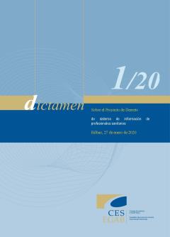 Dictamen 1/20 sobre el Proyecto de Decreto de sistema de información de profesionales sanitarios