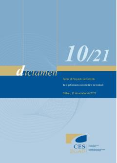 Dictamen 10/21 sobre el Proyecto de Decreto de la gobernanza sociosanitaria de Euskadi