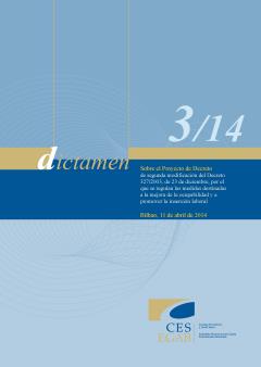 Dictamen 3/14 sobre el Proyecto de Decreto de segunda modificación del Decreto 327/2003, de 23 de diciembre, por el que se regulan las medidas destinadas a la mejora de la ocupabilidad y a promover la