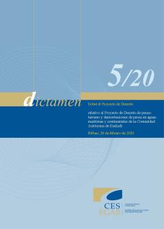 Dictamen 5/20 relativo al Proyecto de Decreto de pesca-turismo y demostraciones de pesca en aguas marítimas y continentales de la Comunidad Autónoma de Euskadi