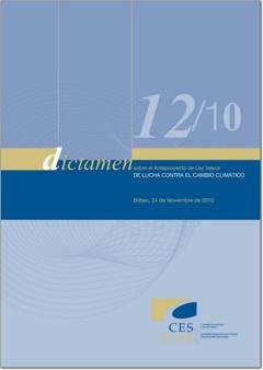 Dictamen 12/10 sobre el Anteproyecto de Ley Vasca de Lucha contra el Cambio climatico.