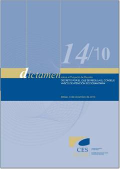 Dictamen 14/10 sobre el Proyecto de Decreto por el que se regula el Consejo Vasco de Atención Sociosanitaria.