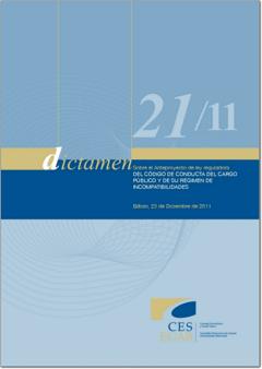 Dictamen 21/11 sobre el Anteproyecto de Ley reguladora del Código de Conducta del Cargo Público y de su régimen de incompatibilidades