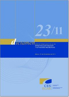 Dictamen 23/11 sobre el Anteproyecto de Ley de espectáculos públicos y actividades recreativas.