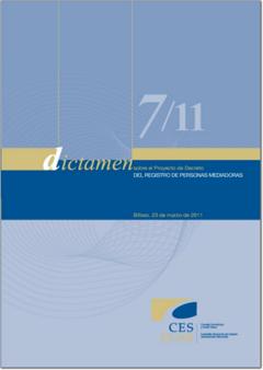 Dictamen 7/11 sobre el Proyecto de Decreto del Registro de Personas Mediadoras.